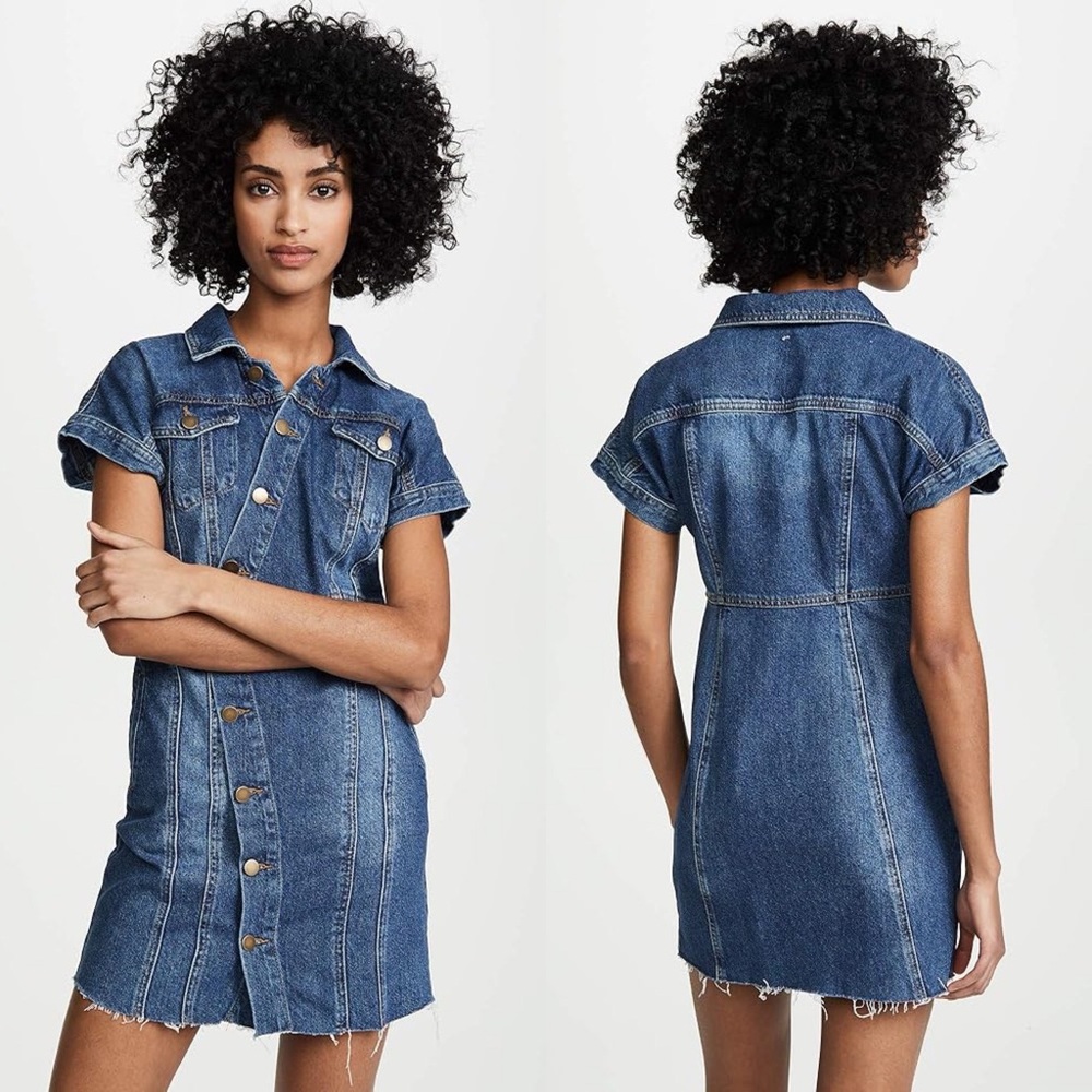 Free People The City Mini Denim Dress - Picture 5 of 16